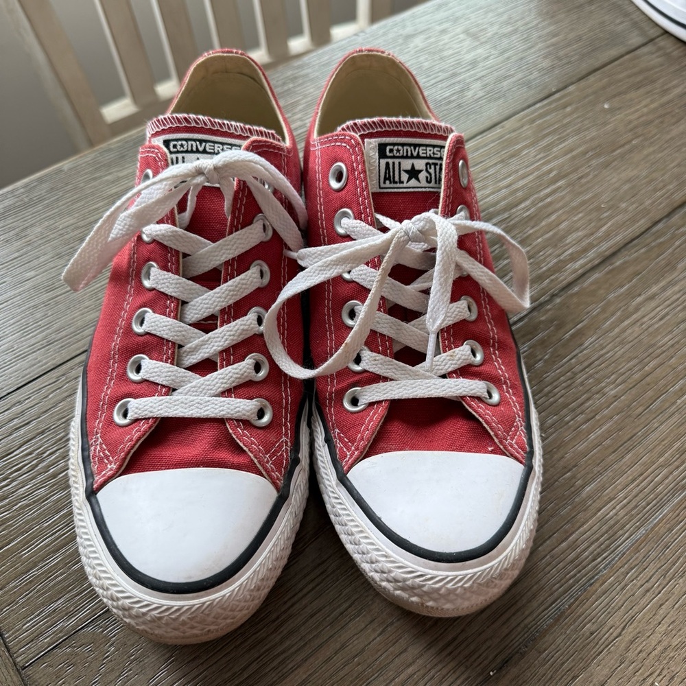 Converse All Star Red Canvas Sneakers